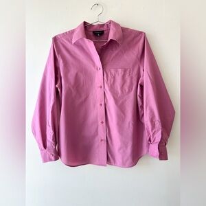 Fox Croft-Fuchsia Wrinkle Free-Classic Fit Button Down Shirt Long Sleeve-Size16P